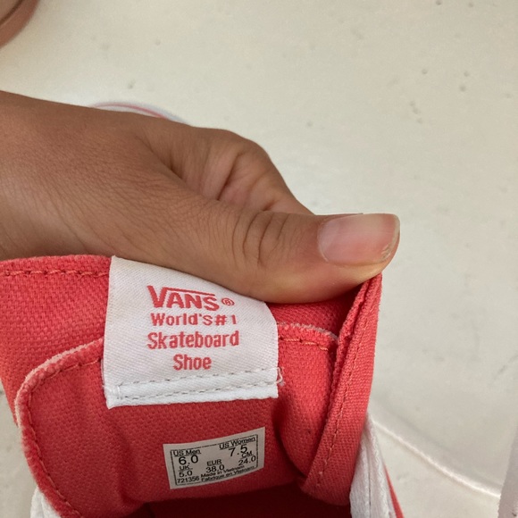 Vans - salmon pink high tops (only worn one time!) - Picture 3 of 4